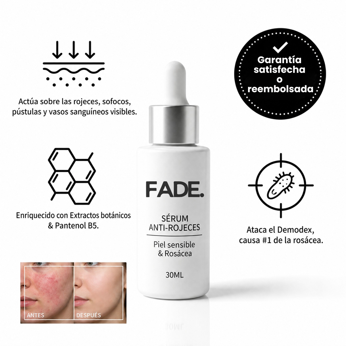FADE Sérum Antirrojeces